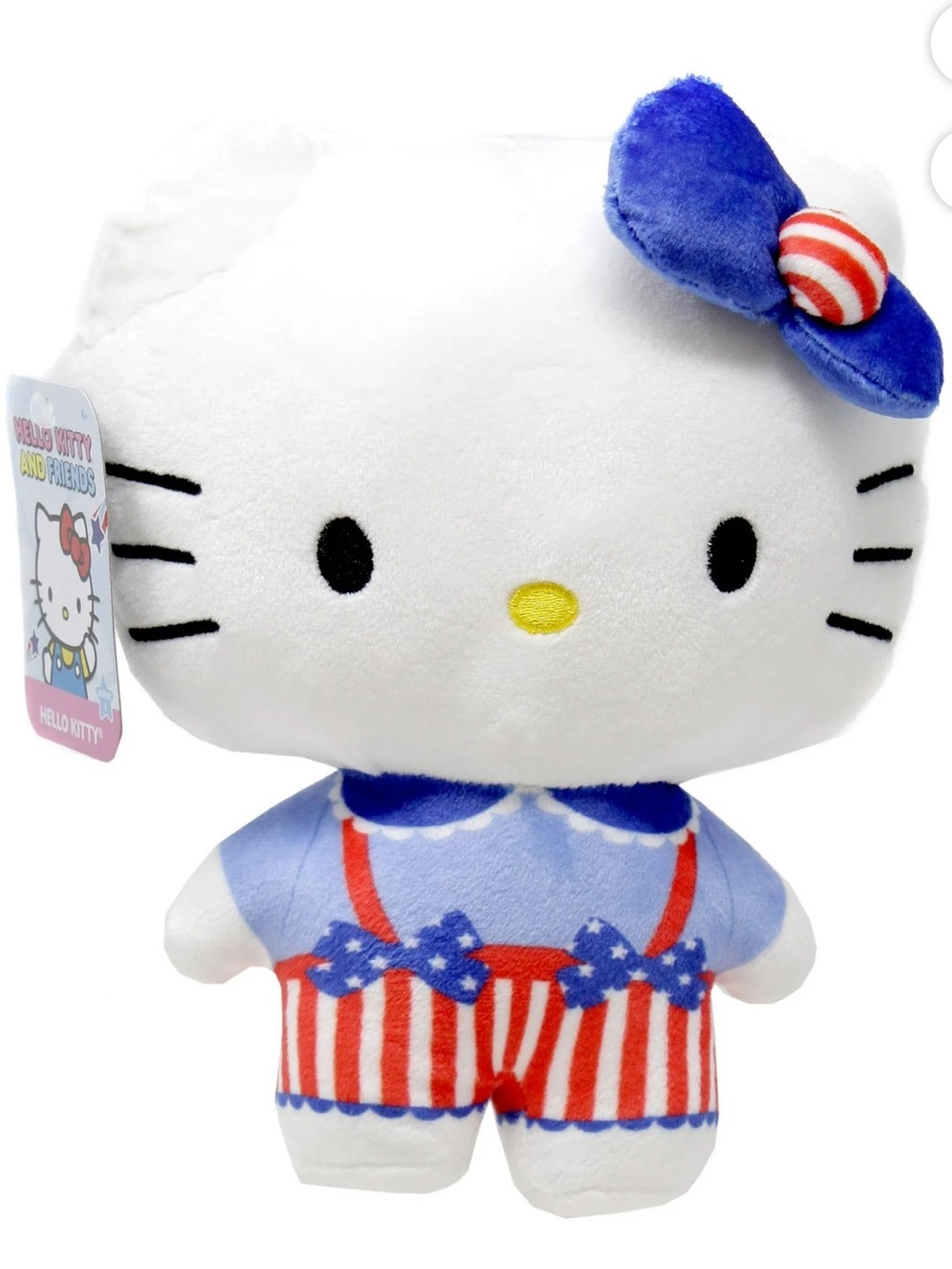 Hello Kitty Red, White & Blue Plush 4”